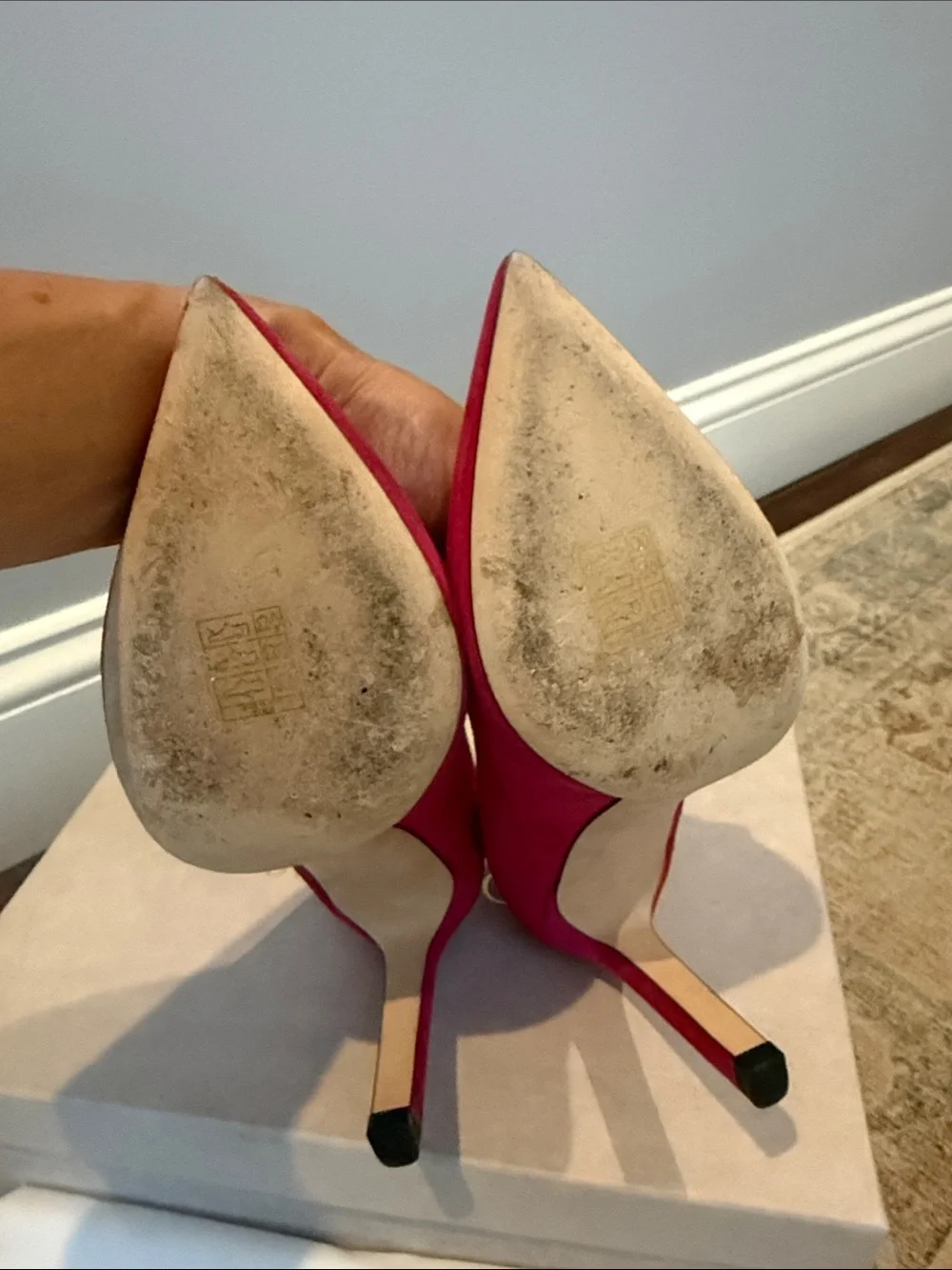 Jimmy Choo Fuchsia Suede Pointed-Toe Stiletto Pumps